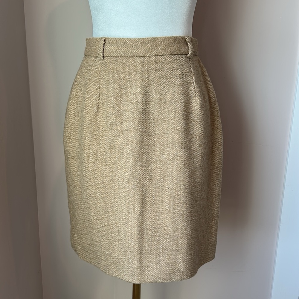 Vintage Ralph Lauren Blue Label 100% Wool Skirt (ILGWU) Made In USA Tag Size 6 - Picture 8 of 13